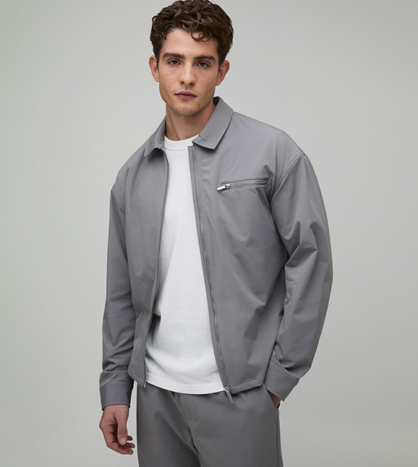 قميص كم طويل بسحاب