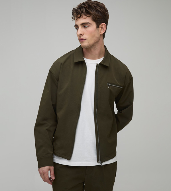 قميص كم طويل بسحاب