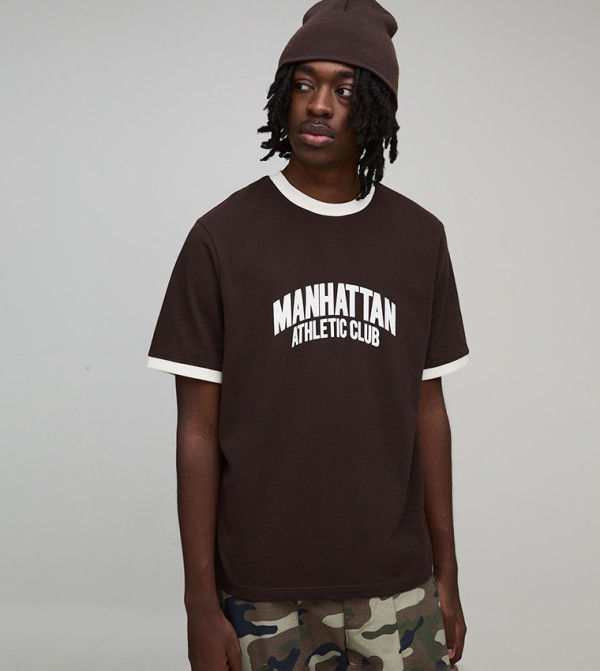 Slogan Printed Regular Fit T-Shirt