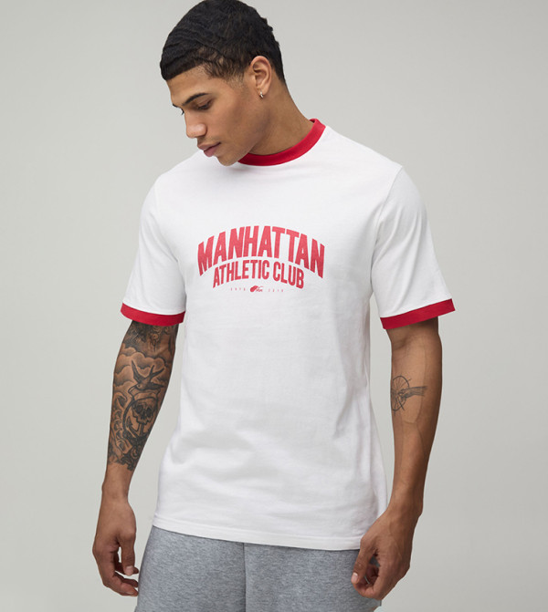 Slogan Printed Regular Fit T-Shirt