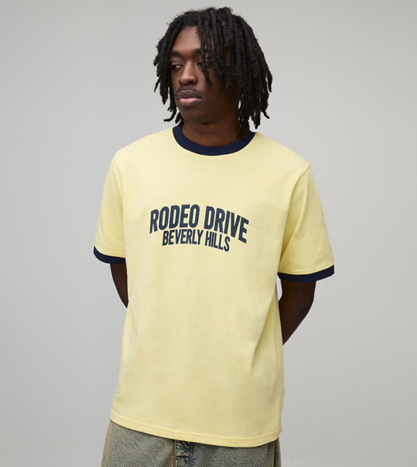 Slogan Printed Short Sleeves T-Shirt