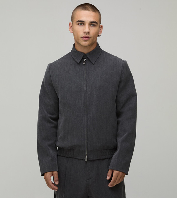 Herringbone Relaxed Fit Jacket