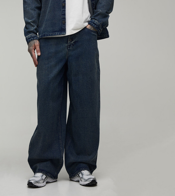 Tall Extreme Washed Super Baggy Fit Jeans