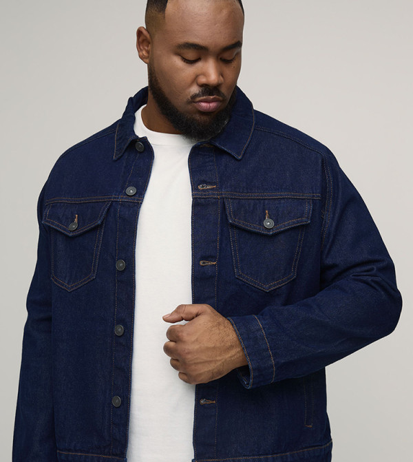 Washed Long Sleeves Denim Jacket