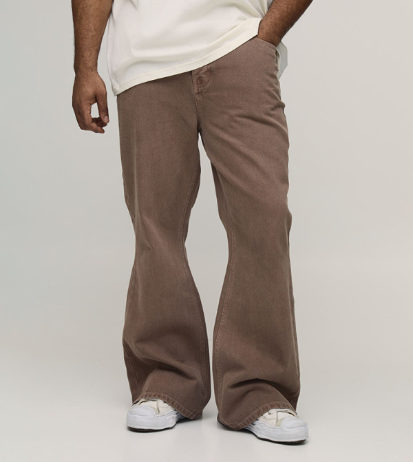 Tinted Washed Extreme Flared Jeans