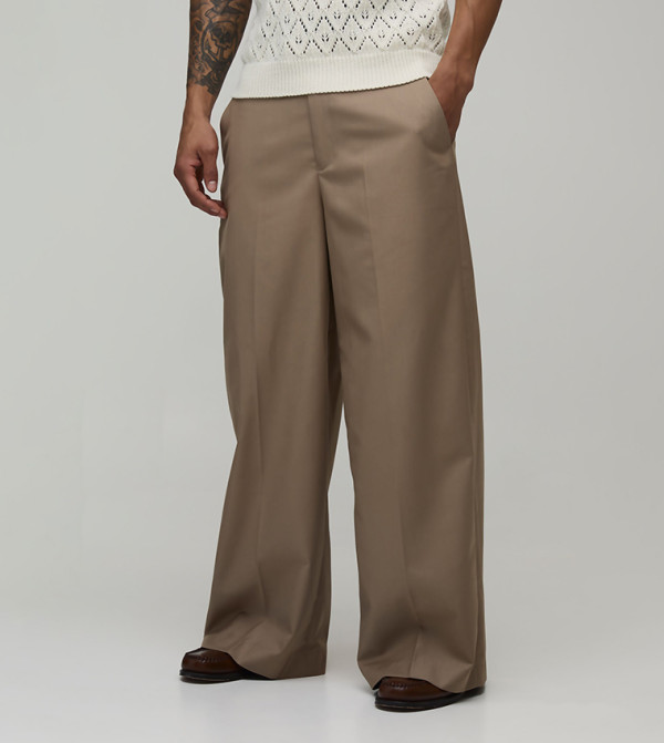 Extreme Wide Leg Tailored Trousers