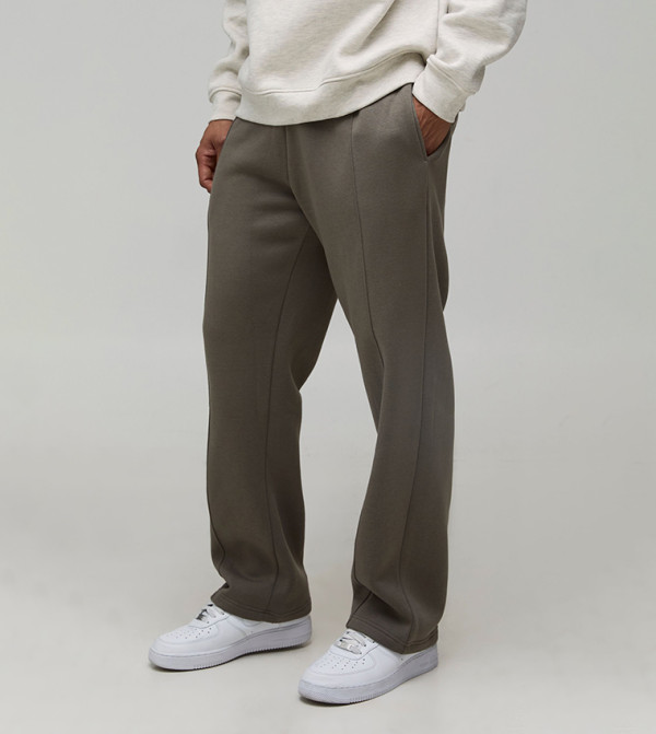 Pintuck Washed Straight Fit Sweatpants