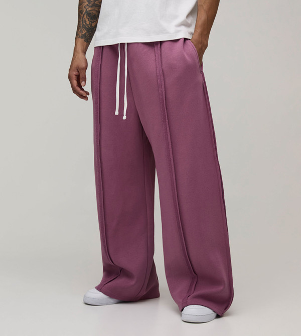 Extreme Wide Leg Exposed Seam Sweatpants
