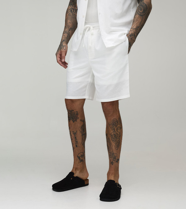 Tall Relaxed Fit Linen Blend Shorts