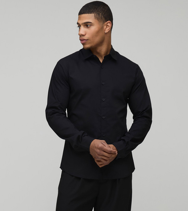 Slim Fit Long Sleeves Cotton Shirt