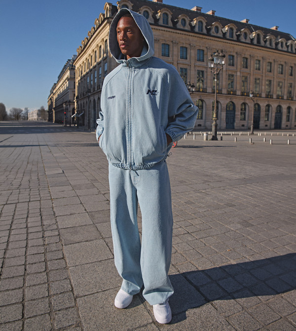 Floral Gusset Baggy Fit Jeans