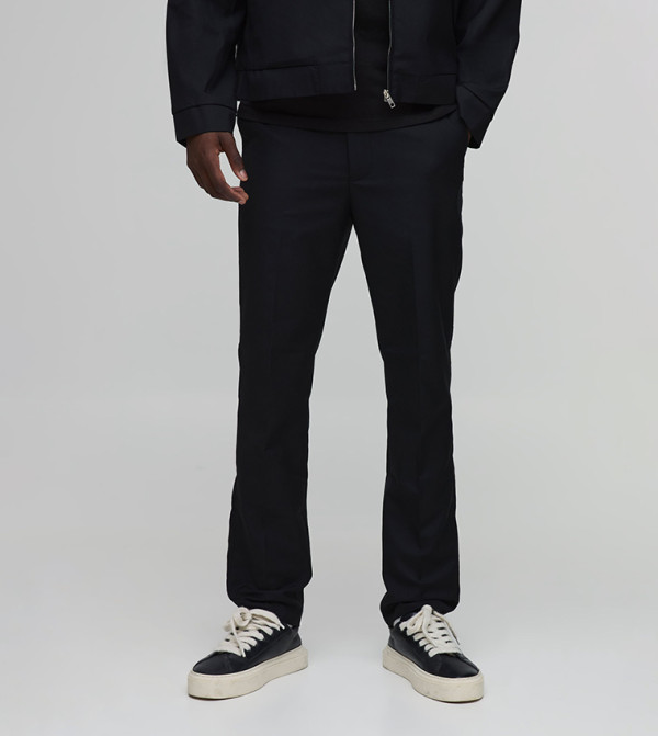 Tailored Crease Front Straight Fit Trousers