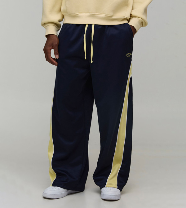 Wide Leg Paneled Tricot Sweatpants