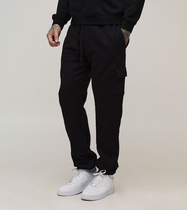 Tall Solid Regular Fit Cargo Joggers
