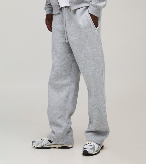 Drawstring Waist Straight Fit Sweatpants