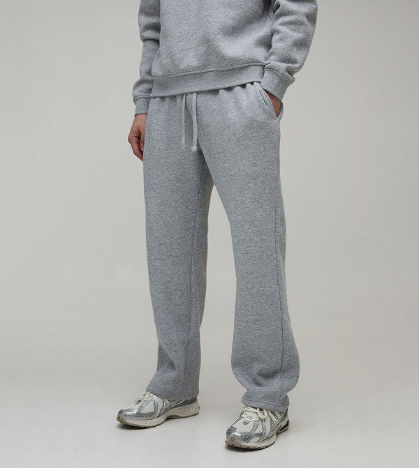 Drawstring Waist Straight Fit Sweatpants