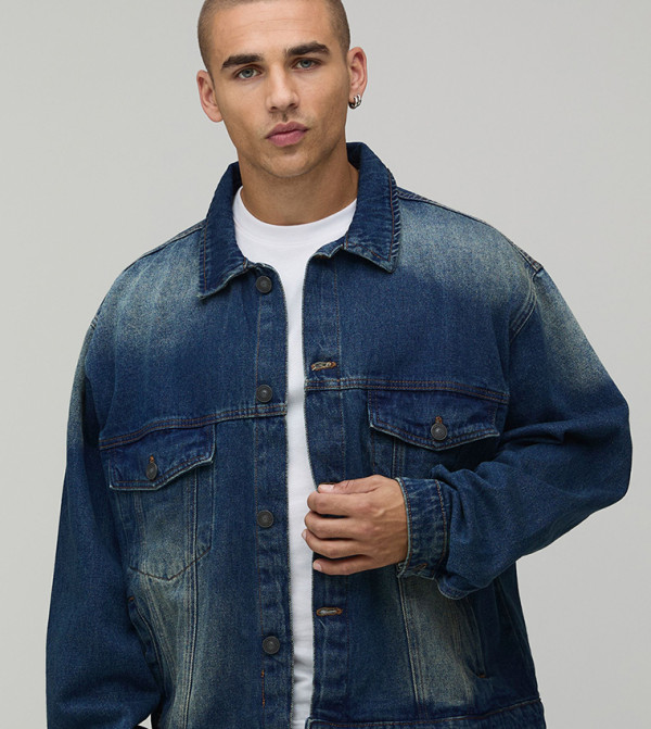 جاكيت جينز اوفرسايز مغسول