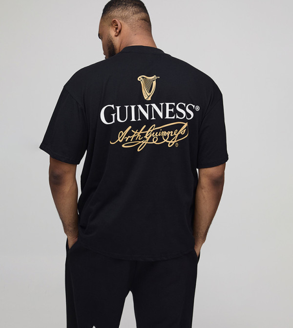 Plus & Tall Guinness License Printed Oversized T-Shirt