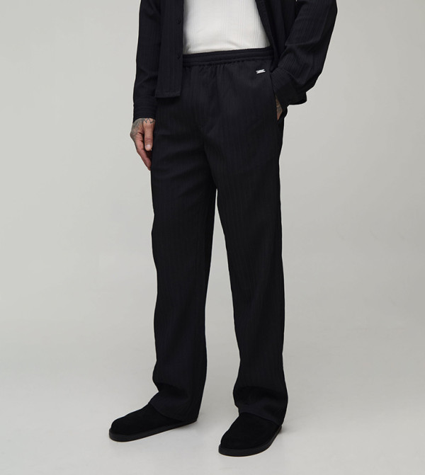 Tall Irregular Pleated Relaxed Fit Trousers