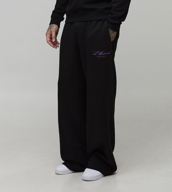 Tall Embroidered Homme Wide Leg Sweatpants