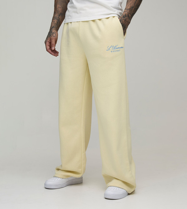 Tall Embroidered Homme Wide Leg Sweatpants