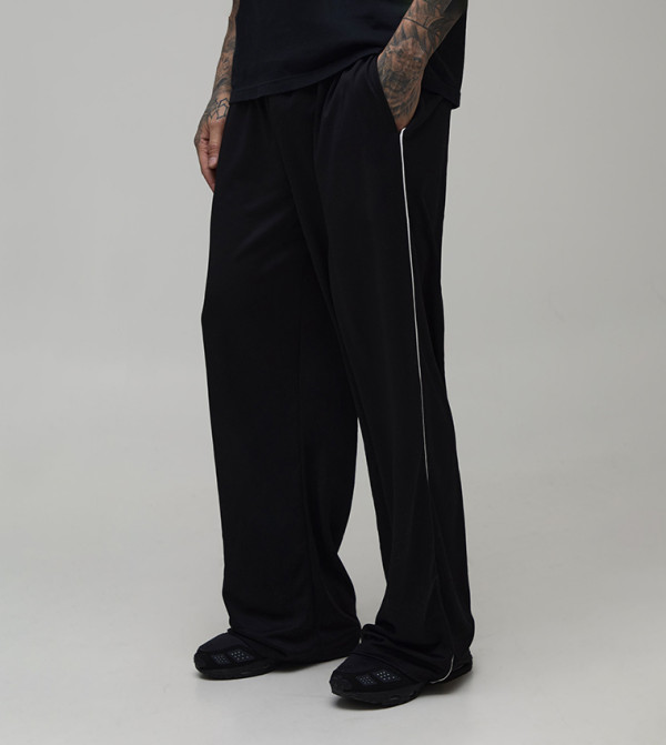 Tall Tricot Piping Wide Leg Sweatpants