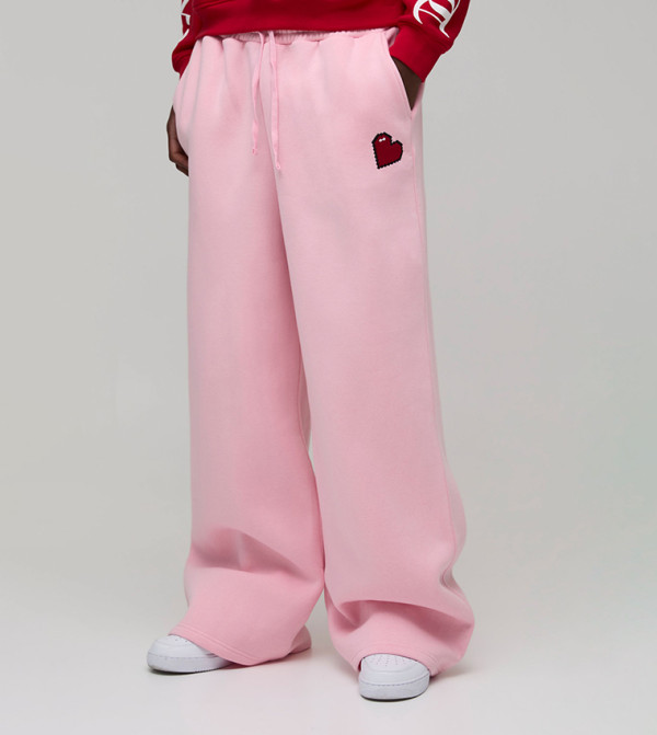 Tall Heart Printed Wide Leg Sweatpants