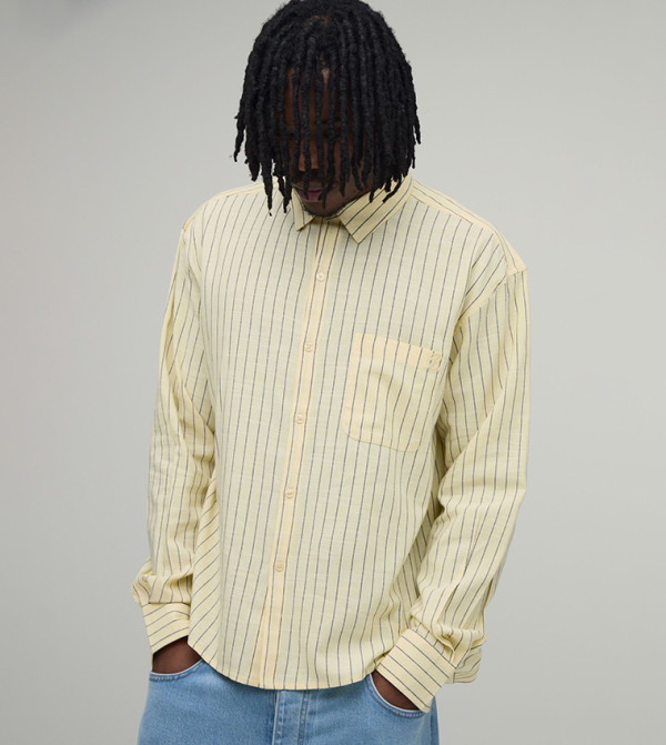 Tall Hem B Embroidered Long Sleeves Oversized Shirt