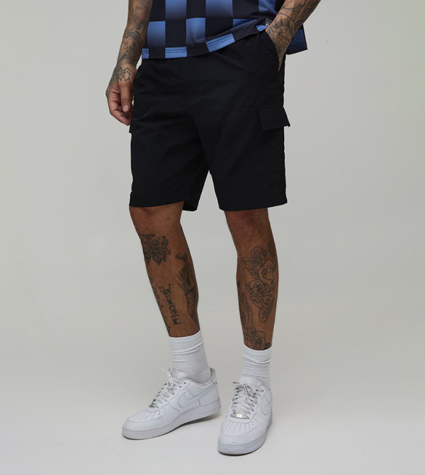 Tall Slim Fit Nylon Cargo Shorts