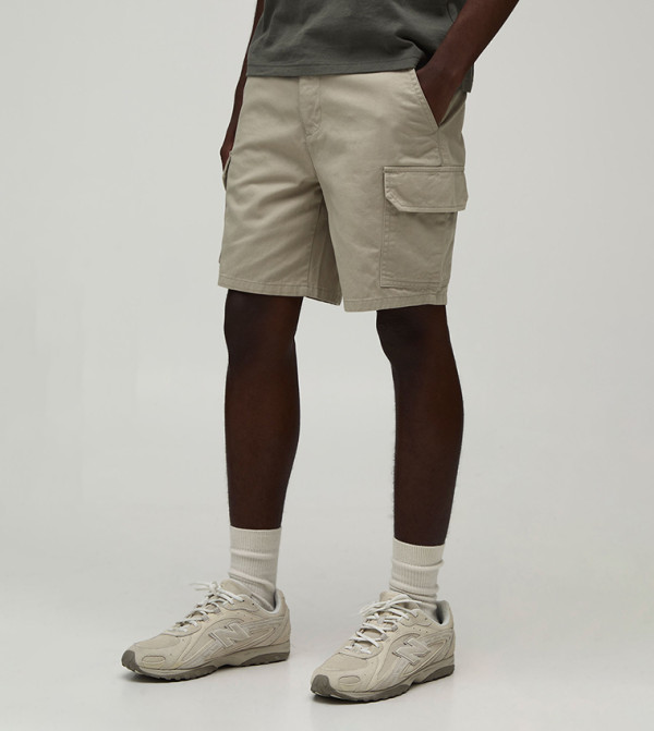 Fixed Waist Cargo Shorts