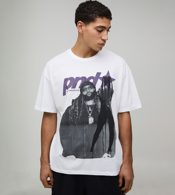 Partynextdoor License Printed Oversized T-Shirt