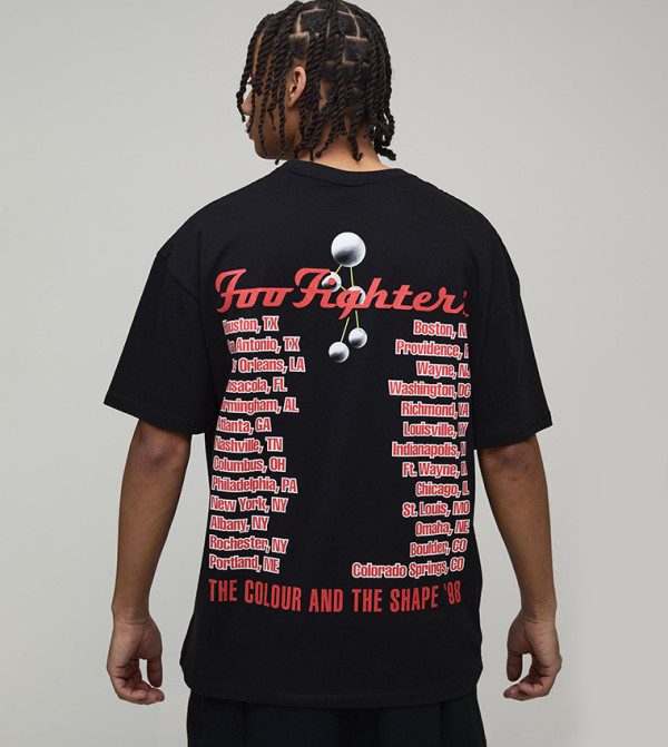 Foo Fighters License Printed Oversized T-Shirt