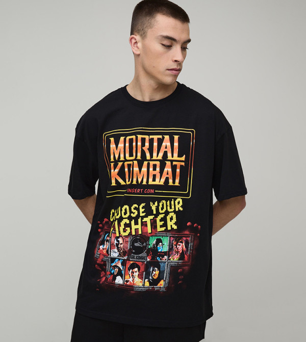Mortal Kombat License Printed Oversized T-Shirt
