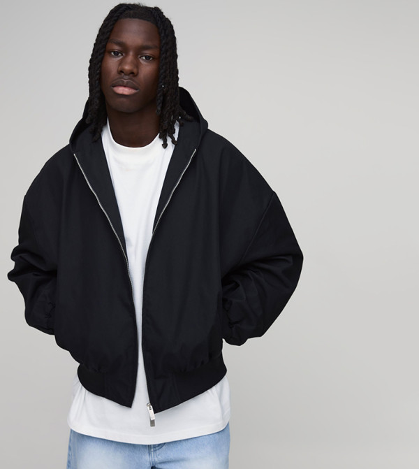 Extreme Twill Hooded Oversized Jacket
