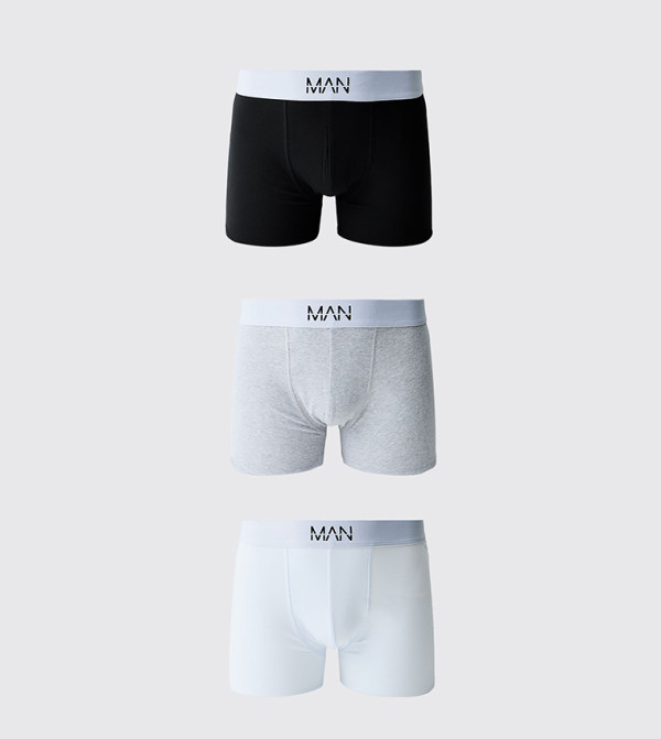 3-Pack Logo Waistband Trunks