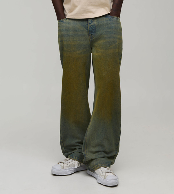 Tinted Faded Relaxed Fit Jeans