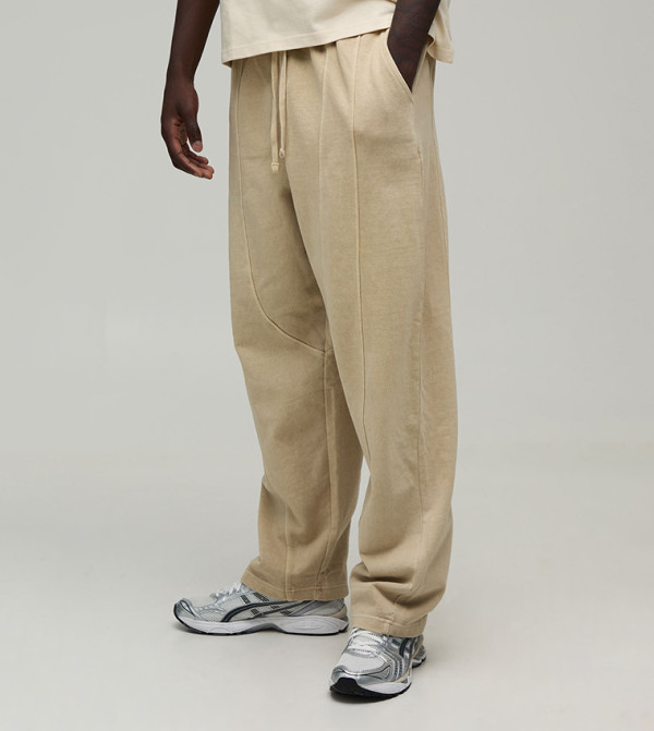 Seam Detail Washed Balloon Fit Sweatpants