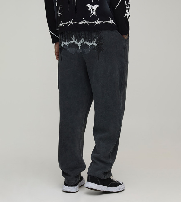 Plus & Tall Balloon Fit Gothic Washed Sweatpants