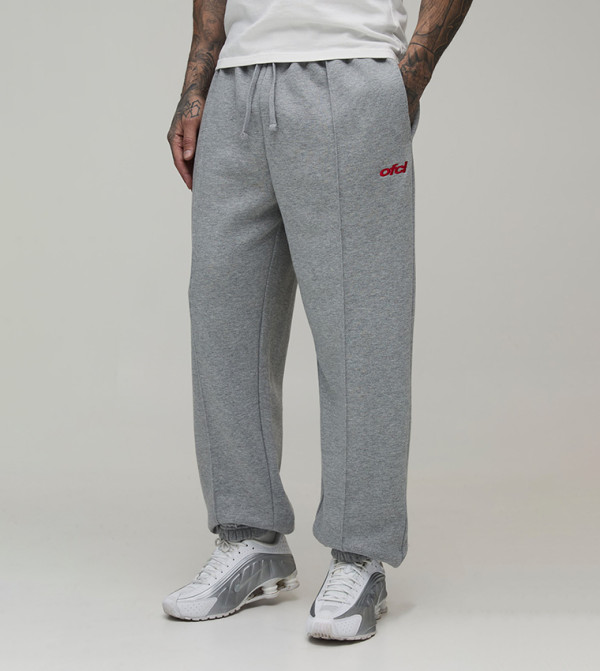 Tall Embroidery Detail Exposed Seam Joggers