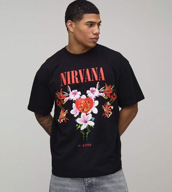 تيشيرت اوفرسايز بطبعة