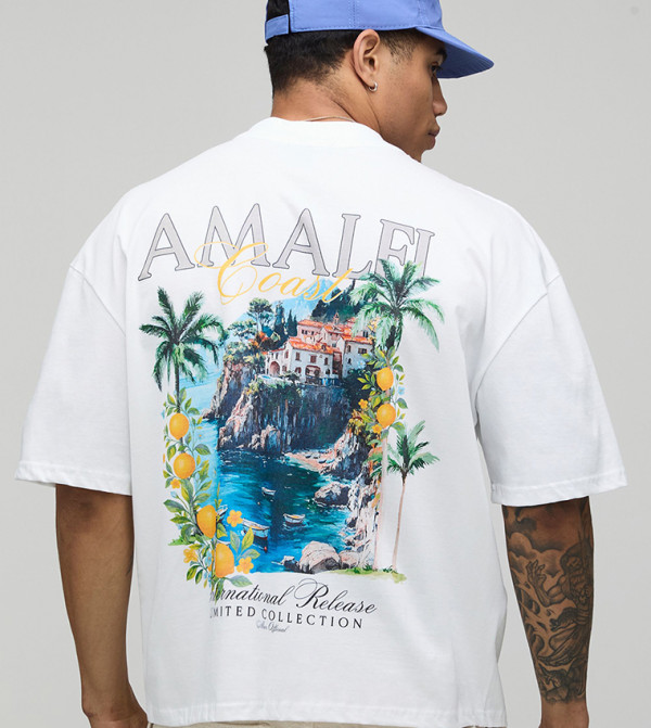 Amalfi Print Oversized T-Shirt