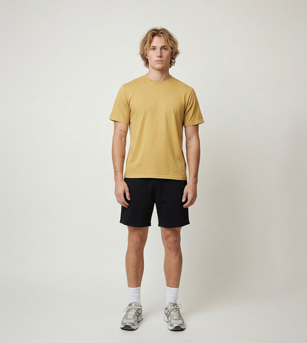 Solid Crew Neck Casual T-Shirt