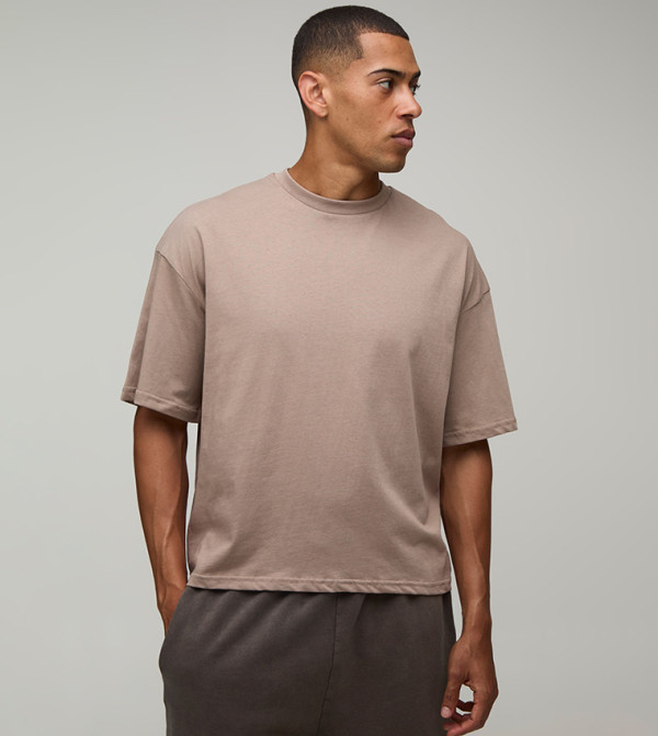 Solid Crew Neck Oversized T-Shirt