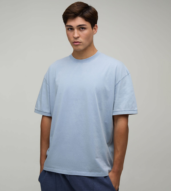 Essential Washed Crew Neck Oversized T-Shirt