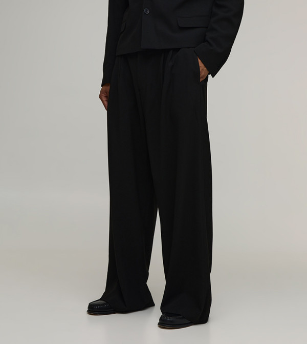 Tailored Pleat Front Wide Fit Suit Trousers