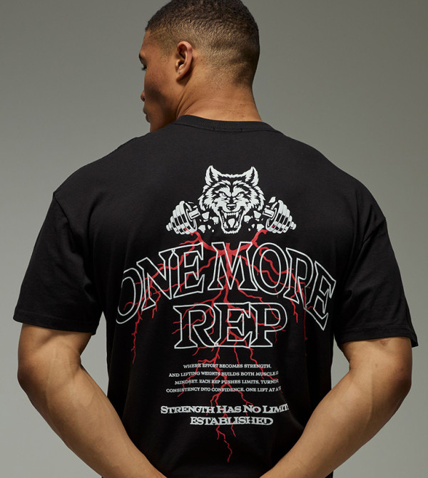 One More Rep Lightning Oversized T-Shirt