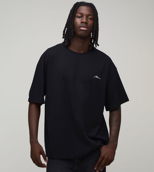Signature Embroidered Oversized T-Shirt