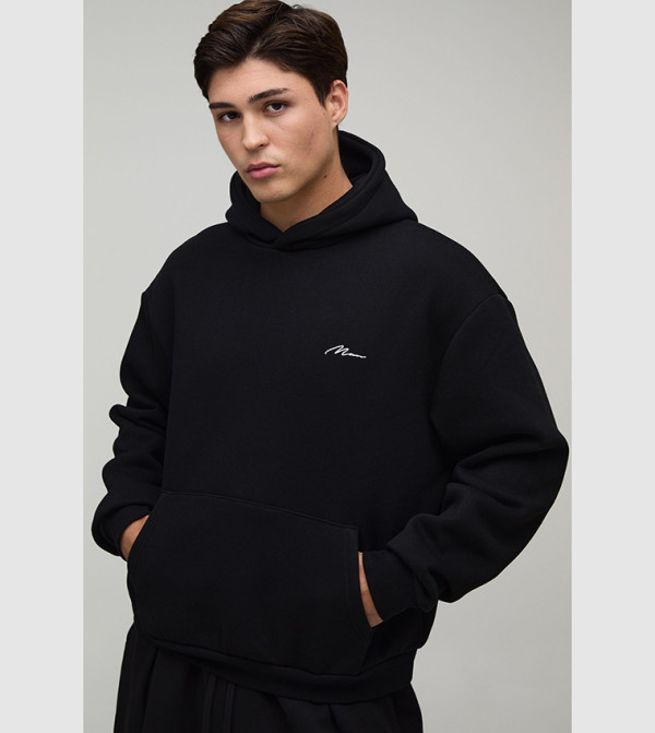 Signature Embroidered Oversized Hoodie