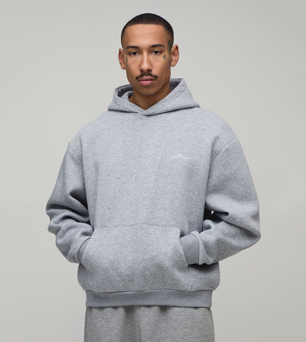 Signature Embroidered Oversized Hoodie