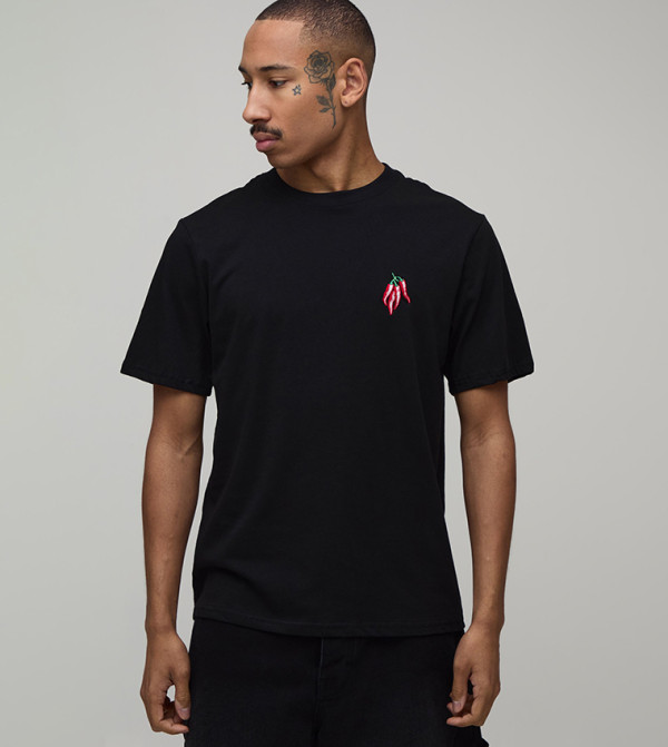 Chilli Embroidered Short Sleeves T-Shirt